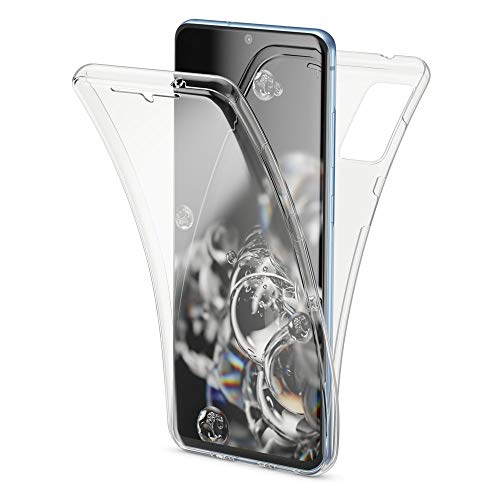NALIA 360 Grad Case kompatibel mit Samsung Galaxy S20 Plus Hülle, Silikon Full-Body Handyhülle Rundum Cover, Komplett-Schutz & Displayschutz Phone Bumper Ganzkörper Schutzhülle, Farbe:Transparent von NALIA