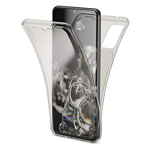 NALIA 360 Grad Case kompatibel mit Samsung Galaxy S20 Plus Hülle, Silikon Full-Body Handyhülle Rundum Cover, Komplett-Schutz & Displayschutz Phone Bumper Ganzkörper Schutzhülle, Farbe:Schwarz von NALIA