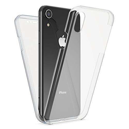NALIA 360 Grad Handyhülle kompatibel mit Apple iPhone XR, Full-Cover Silikon Bumper mit Displayschutz vorne Hardcase hinten, Hülle Doppel-Schutz, Dünn Ganzkörper Case Handy-Tasche, Farbe:Transparent NALIA 360 Grad Handyhülle kompatibel mit Apple iPhone XR, Full-Cover Silikon Bumper mit Displayschutz vorne Hardcase hinten, Hülle Doppel-Schutz, Dünn Ganzkörper Case Handy-Tasche, Farbe:Transparent von NALIA
