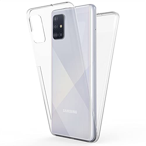 NALIA 360 Grad Handyhülle kompatibel mit Samsung Galaxy A71 Hülle, Full-Cover Silikon Bumper mit Displayschutz vorne Hardcase hinten, Komplettschutz Dünn Fullbody Case Handy-Tasche Skin - Transparent NALIA 360 Grad Handyhülle kompatibel mit Samsung Galaxy A71 Hülle, Full-Cover Silikon Bumper mit Displayschutz vorne Hardcase hinten, Komplettschutz Dünn Fullbody Case Handy-Tasche Skin - Transparent von NALIA