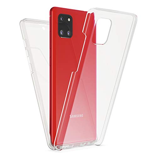 NALIA 360 Grad Handyhülle kompatibel mit Samsung Galaxy Note 10 Lite Hülle, Full-Cover Silikon Bumper mit Displayschutz vorne Hardcase hinten, Komplettschutz Dünn Case Handy-Tasche Skin - Transparent von NALIA