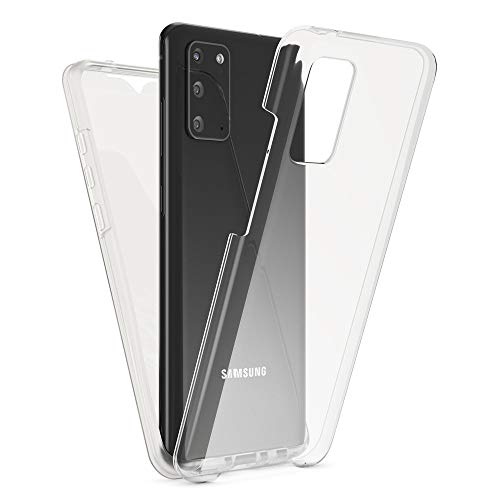 NALIA 360 Grad Handyhülle kompatibel mit Samsung Galaxy S20 Hülle, Full-Cover Silikon Bumper mit Displayschutz vorne Hardcase hinten, Komplettschutz Dünn Fullbody Case Handy-Tasche Skin - Transparent von NALIA