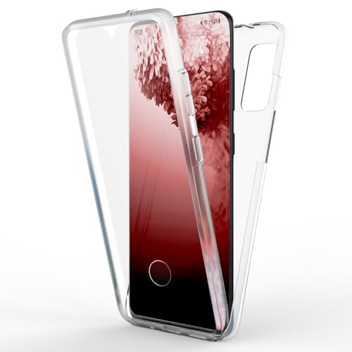 NALIA 360 Grad Handyhülle kompatibel mit Samsung Galaxy S20 Plus Hülle, Transparenter Komplettschutz Durchsichtiger Full-Cover Silikon Bumper mit Displayschutz vorne Hardcase hinten, Full-Body Case von NALIA