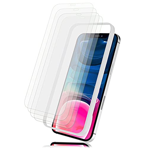 NALIA 4x Schutzglas & 1x Schablone - Set kompatibel mit iPhone 13 Mini Glas, 9H Full-Screen Glasfolie [Case-Friendly] mit Applikator, einfache Installation, hoher Handy Displayschutz - Transparent von NALIA