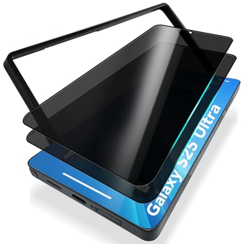 NALIA AntiSpyX für Samsung Galaxy S25 Ultra Glas, Privacy Schutzglas mit Positionierungshilfe zur Installation, Full Screen Anti-Spy Blickschutz Folie, 9H Härte, Kratzfester Oleophober Displayschutz von NALIA