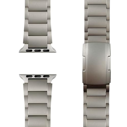 NALIA Argon Titan Armband kompatibel mit Apple iWatch Ultra/SE Series 10 9 8 7 6 5 4 3 2 1 42/44/45/46/49mm, Metall Ersatzarmband mit Doppelfaltschließe, Metallarmband Rostfrei, Farbe:Titan Natur NALIA Argon Titan Armband kompatibel mit Apple iWatch Ultra/SE Series 10 9 8 7 6 5 4 3 2 1 42/44/45/46/49mm, Metall Ersatzarmband mit Doppelfaltschließe, Metallarmband Rostfrei, Farbe:Titan Natur von NALIA