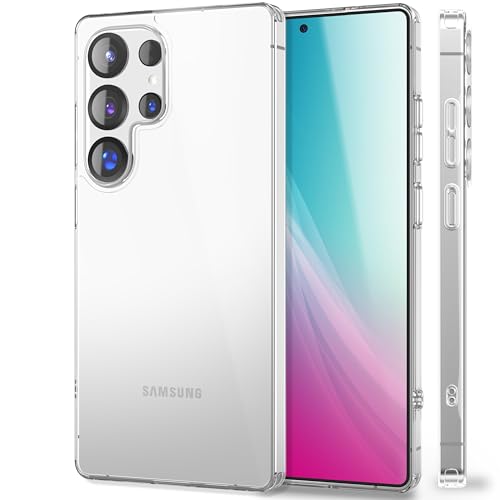 NALIA Blyss für Samsung Galaxy S25 Ultra Hülle, Hochtransparente Kratzfeste Handyhülle, Harte Robuste Rückseite und Anti-Schock Silikon-Rahmen, Schlanke Kristallklare Schutzhülle mit Anti-Gelb Effekt NALIA Blyss für Samsung Galaxy S25 Ultra Hülle, Hochtransparente Kratzfeste Handyhülle, Harte Robuste Rückseite und Anti-Schock Silikon-Rahmen, Schlanke Kristallklare Schutzhülle mit Anti-Gelb Effekt von NALIA