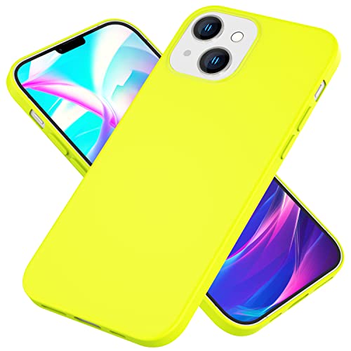 NALIA Bunte Neon Silikonhülle kompatibel mit iPhone 14 Hülle, Intensive Farbe rutschfest Samtig Weich Gummiert, Stoßfest Dünn Soft Case Handyhülle Silikon Schutzhülle Gel Cover Flexibel, Farbe:Gelb NALIA Bunte Neon Silikonhülle kompatibel mit iPhone 14 Hülle, Intensive Farbe rutschfest Samtig Weich Gummiert, Stoßfest Dünn Soft Case Handyhülle Silikon Schutzhülle Gel Cover Flexibel, Farbe:Gelb von NALIA