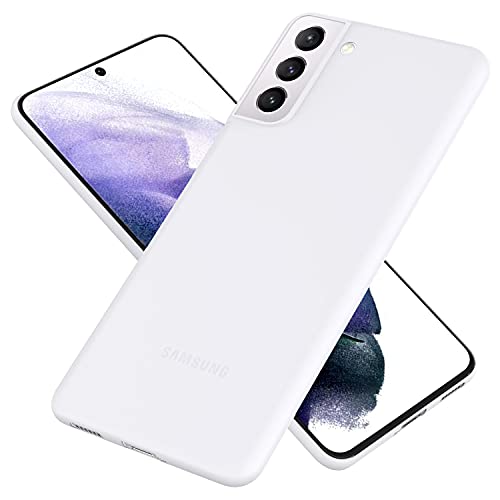 NALIA Extra Dünnes Hardcase kompatibel mit Samsung Galaxy S21 Plus Hülle, Ultra-Slim Case Phone Cover Matte Leichte Handyhülle Schutzhülle, Thin Hardcover Bumper Schutz Etui, Farbe:Weiß Transparent von NALIA