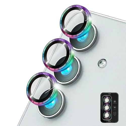 NALIA Focus.Pro CLX für Samsung Galaxy S25 Glas, Reflexionsfreier Kameraschutz, Einzeln Klare Schutzglas Ringe mit Farbrahmen, Kratzfester 9H Linsenschutz für Rück-Kamera, 3 Stück, Farbe:Bunt NALIA Focus.Pro CLX für Samsung Galaxy S25 Glas, Reflexionsfreier Kameraschutz, Einzeln Klare Schutzglas Ringe mit Farbrahmen, Kratzfester 9H Linsenschutz für Rück-Kamera, 3 Stück, Farbe:Bunt von NALIA