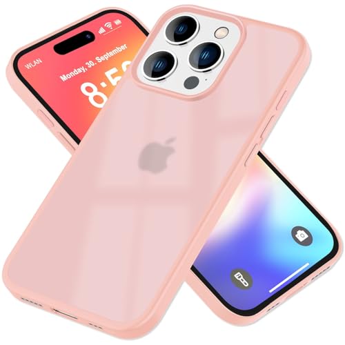 NALIA Matt-Klar Case kompatibel mit iPhone 16 Pro Hülle, Hybrid Cover Semi-Transparent Halb-Durchsichtig, Harte Rückseite & Verstärkter Silikon Rahmen, Anti-Gelb Stoßfest Dünn, Farbe:Rosa NALIA Matt-Klar Case kompatibel mit iPhone 16 Pro Hülle, Hybrid Cover Semi-Transparent Halb-Durchsichtig, Harte Rückseite & Verstärkter Silikon Rahmen, Anti-Gelb Stoßfest Dünn, Farbe:Rosa von NALIA
