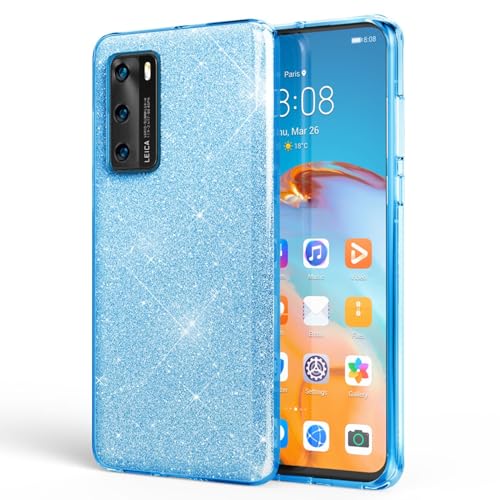NALIA Glitter Case kompatibel mit Huawei P40 Hülle, Diamant Schutzhülle Bling Cover Silikon Handyhülle Phone Etui, Strass Handy-Tasche Backcover Bumper Skin Glänzend Ultra-Slim Dünn, Farbe:Türkis NALIA Glitter Case kompatibel mit Huawei P40 Hülle, Diamant Schutzhülle Bling Cover Silikon Handyhülle Phone Etui, Strass Handy-Tasche Backcover Bumper Skin Glänzend Ultra-Slim Dünn, Farbe:Türkis von NALIA