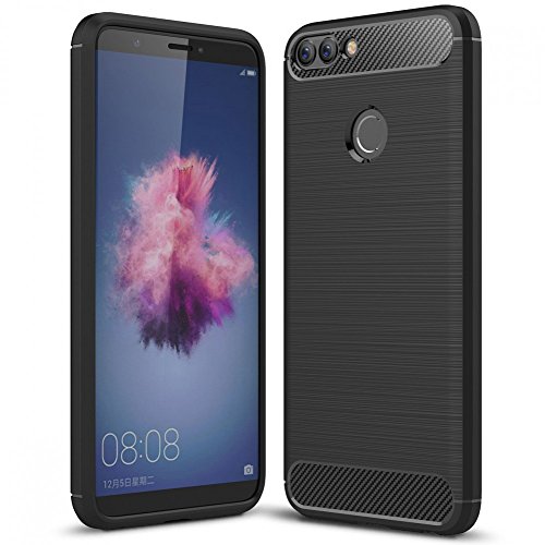 NALIA Handyhülle kompatibel mit Huawei P Smart, Ultra Slim Silikon Case Cover, Dünne Crystal Schutzhülle Silikonhülle, Etui Handy-Tasche Back-Cover Bumper, TPU Smart-Phone Gummihülle - Schwarz von NALIA