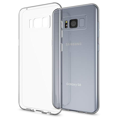 NALIA Handyhülle kompatibel mit Samsung Galaxy S8, Ultra-Slim Soft Silikon Case Cover, Crystal Clear Schutzhülle Dünn Durchsichtig, Etui Handy-Tasche Backcover Bumper Smart-Phone Hülle - Transparent von NALIA