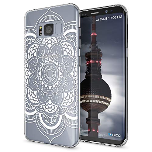 NALIA Handyhülle kompatibel mit Samsung Galaxy S8 Plus, Motiv Design Slim Silikon Case Cover, Crystal Schutzhülle Handy-Tasche Dünn, Muster Backcover Smart-Phone Hülle, Designs:Pattern Flowers von NALIA