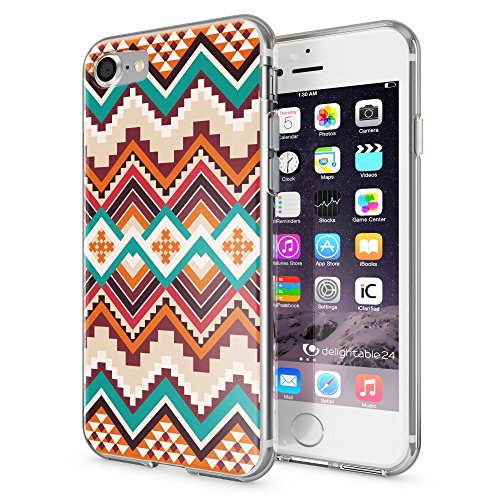 NALIA Handyhülle kompatibel mit iPhone 7, Slim Silikon Motiv Handy-Case Crystal Schutz-Hülle Dünn Durchsichtig, Etui Handy-Tasche Schale Back-Cover Transparent Bumper, Designs:Indian Pattern NALIA Handyhülle kompatibel mit iPhone 7, Slim Silikon Motiv Handy-Case Crystal Schutz-Hülle Dünn Durchsichtig, Etui Handy-Tasche Schale Back-Cover Transparent Bumper, Designs:Indian Pattern von NALIA