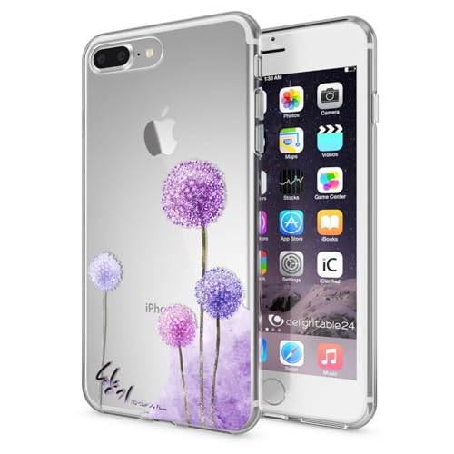 NALIA Handyhülle kompatibel mit iPhone 8 Plus / 7 Plus, Slim Silikon Motiv Handy-Case Crystal Schutz-Hülle Dünn Durchsichtig, Etui Back-Cover Schale Transparent Bumper, Designs:Dandelion Pink NALIA Handyhülle kompatibel mit iPhone 8 Plus / 7 Plus, Slim Silikon Motiv Handy-Case Crystal Schutz-Hülle Dünn Durchsichtig, Etui Back-Cover Schale Transparent Bumper, Designs:Dandelion Pink von NALIA