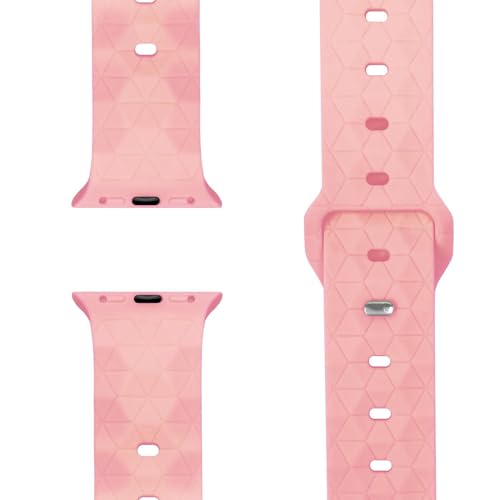 NALIA Hexion Armband kompatibel mit Apple Watch Armband Series SE/iWatch 10 9 8 7 6 5 4 3 2 1, 38/40/41/42mm, Silikon Loop mit Hexagon Design, Sportarmband Steck-Pin-Verschluss, Farbe:Zartrosa NALIA Hexion Armband kompatibel mit Apple Watch Armband Series SE/iWatch 10 9 8 7 6 5 4 3 2 1, 38/40/41/42mm, Silikon Loop mit Hexagon Design, Sportarmband Steck-Pin-Verschluss, Farbe:Zartrosa von NALIA