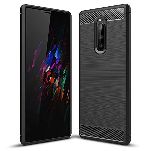 NALIA Hülle kompatibel mit Sony Xperia 1, Handyhülle Ultra-Slim Silikon Case Cover, Dünne Crystal Phone Schutzhülle Stoßfeste Etui Handy-Tasche Backcover Bumper Gummihülle Smartphone Skin - Schwarz von NALIA