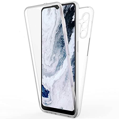 NALIA Klare 360° Schutzhülle kompatibel mit Samsung Galaxy A13 5G Hülle, Komplettschutz Transparent Anti-Gelb Durchsichtig Robust, Hardcase & Silikon Bumper & Displayschutz, Full-Cover Handyhülle von NALIA