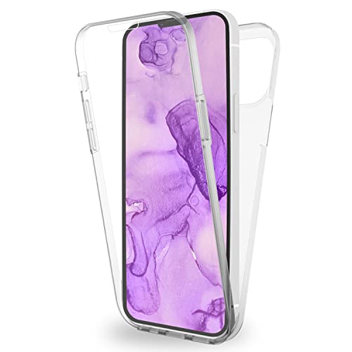 NALIA Klare 360° Schutzhülle kompatibel mit iPhone 14 Hülle, Komplettschutz Transparent Anti-Gelb Durchsichtig Robust, Hardcase & Silikon Bumper & Displayschutz, Full-Cover Etui Handyhülle Full-Body NALIA Klare 360° Schutzhülle kompatibel mit iPhone 14 Hülle, Komplettschutz Transparent Anti-Gelb Durchsichtig Robust, Hardcase & Silikon Bumper & Displayschutz, Full-Cover Etui Handyhülle Full-Body von NALIA