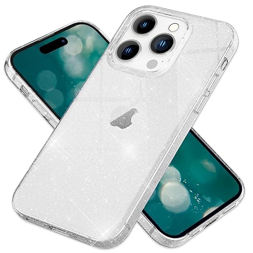 NALIA Klare Glitzerhülle kompatibel mit iPhone 15 Pro Hülle, Transparent Vergilbungsfrei Eingearbeitete Diamant Pailletten, Bling Glitter Case Silikon Handyhülle Glitzer Backcover, Farbe:Transparent NALIA Klare Glitzerhülle kompatibel mit iPhone 15 Pro Hülle, Transparent Vergilbungsfrei Eingearbeitete Diamant Pailletten, Bling Glitter Case Silikon Handyhülle Glitzer Backcover, Farbe:Transparent von NALIA