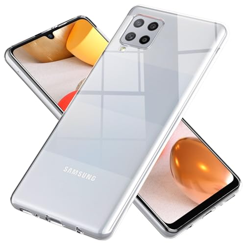 NALIA Klare Handyhülle kompatibel mit Samsung Galaxy A42 5G Hülle, Transparente Silikon Schutzhülle Clear Case Soft Phone Cover, Dünne Durchsichtige Handy-Tasche Ultra-Slim Bumper Etui - Transparent von NALIA