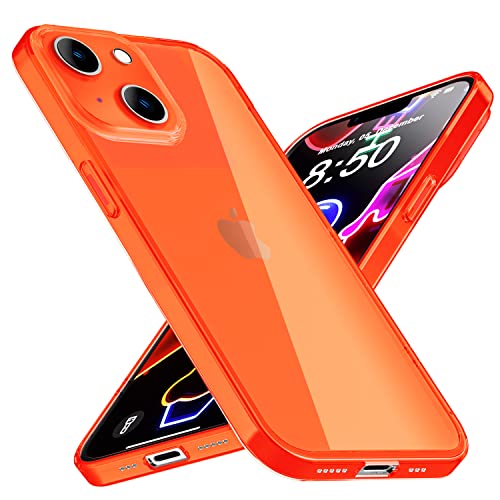 NALIA Klare Neon Silikonhülle kompatibel mit iPhone 14 Hülle, Durchsichtig Bunt Leuchtend Anti-Gelb Vergilbungsfrei, Dünne Robuste Schutzhülle TPU Silikon Handyhülle Cover Case Bumper, Farbe:Orange NALIA Klare Neon Silikonhülle kompatibel mit iPhone 14 Hülle, Durchsichtig Bunt Leuchtend Anti-Gelb Vergilbungsfrei, Dünne Robuste Schutzhülle TPU Silikon Handyhülle Cover Case Bumper, Farbe:Orange von NALIA