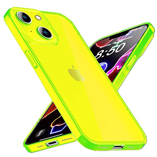 NALIA Klare Neon Silikonhülle kompatibel mit iPhone 14 Plus Hülle, Durchsichtig Bunt Leuchtend Anti-Gelb Vergilbungsfrei, Dünne Robuste Schutzhülle TPU Silikon Handyhülle Cover Bumper, Farbe:Gelb NALIA Klare Neon Silikonhülle kompatibel mit iPhone 14 Plus Hülle, Durchsichtig Bunt Leuchtend Anti-Gelb Vergilbungsfrei, Dünne Robuste Schutzhülle TPU Silikon Handyhülle Cover Bumper, Farbe:Gelb von NALIA