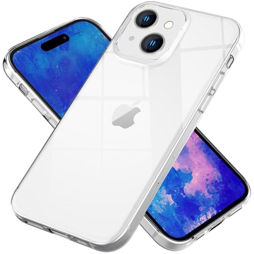 NALIA Klare Silikonhülle kompatibel mit iPhone 15 Hülle, Durchsichtig Transparent Anti-Gelb Vergilbungsfrei Crystal Clear, Stoßfeste Silikon Handyhülle Dünne Schutzhülle Cover Case Bumper Etui TPU von NALIA