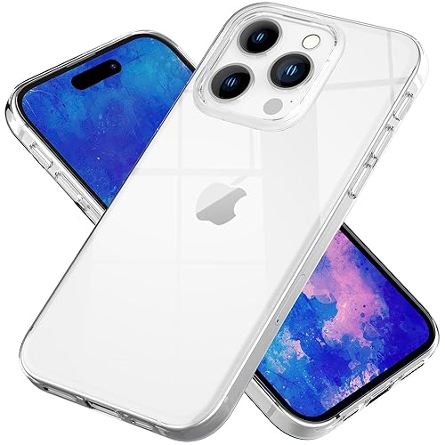 NALIA Klare Silikonhülle kompatibel mit iPhone 15 Pro Max Hülle, Durchsichtig Transparent Anti-Gelb Vergilbungsfrei Crystal Clear, Stoßfeste Silikon Handyhülle Dünne Schutzhülle Cover Case Bumper von NALIA