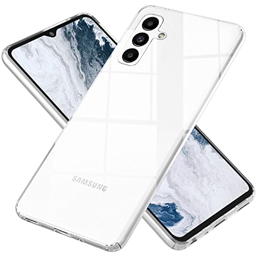 NALIA Klares Kratzfestes Case kompatibel mit Samsung Galaxy A13 5G Hülle, Transparent Anti-Gelb Durchsichtig Stoßfest Harte Rückseite & Silikon Rahmen, Hard Backcover Handyhülle Schutzhülle Cover von NALIA