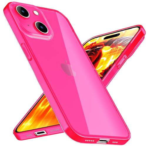 NALIA Klares Neon Silikon Case kompatibel mit iPhone 15 Hülle, Durchsichtig Bunt Leuchtend, Kratzfest Dünn Robust Anti-Gelb Transparent Cover Schutzhülle Handyhülle Bumper Backcover, Farbe:Pink NALIA Klares Neon Silikon Case kompatibel mit iPhone 15 Hülle, Durchsichtig Bunt Leuchtend, Kratzfest Dünn Robust Anti-Gelb Transparent Cover Schutzhülle Handyhülle Bumper Backcover, Farbe:Pink von NALIA