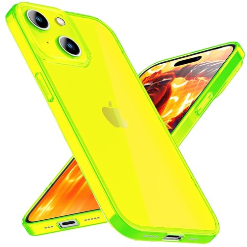 NALIA Klares Neon Silikon Case kompatibel mit iPhone 15 Plus Hülle, Durchsichtig Bunt Leuchtend, Kratzfest Dünn Robust Anti-Gelb Transparent Cover Schutzhülle Handyhülle Etui Backcover, Farbe:Gelb NALIA Klares Neon Silikon Case kompatibel mit iPhone 15 Plus Hülle, Durchsichtig Bunt Leuchtend, Kratzfest Dünn Robust Anti-Gelb Transparent Cover Schutzhülle Handyhülle Etui Backcover, Farbe:Gelb von NALIA