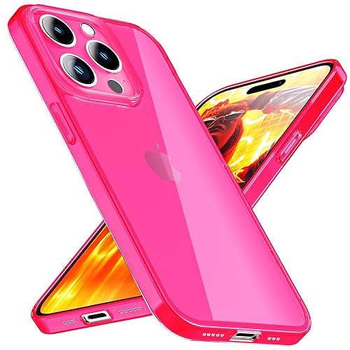 NALIA Klares Neon Silikon Case kompatibel mit iPhone 15 Pro Hülle, Durchsichtig Bunt Leuchtend, Kratzfest Dünn Robust Anti-Gelb Transparent Cover Schutzhülle Handyhülle Bumper Backcover, Farbe:Pink NALIA Klares Neon Silikon Case kompatibel mit iPhone 15 Pro Hülle, Durchsichtig Bunt Leuchtend, Kratzfest Dünn Robust Anti-Gelb Transparent Cover Schutzhülle Handyhülle Bumper Backcover, Farbe:Pink von NALIA