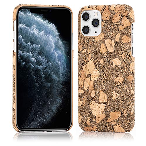 NALIA Kork Hülle kompatibel mit iPhone 11 Pro Max, Natur-Holz Hardcase Design Cover Muster Schutzhülle, Holzhülle Handy-Tasche Cork Phone Case Backcover Handyhülle Bumper, Motiv:Cork Pattern von NALIA