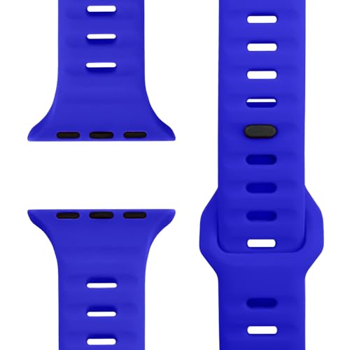 NALIA Motion Silikon Armband kompatibel mit Apple Watch Armband iWatch Series SE/10/9/8/7/6/5/4/3/2/1, 38/40/41/42mm, Ersatzarmband Soft Sportarmband mit Steck-Pin Verschluss, Farbe:Tiefblau NALIA Motion Silikon Armband kompatibel mit Apple Watch Armband iWatch Series SE/10/9/8/7/6/5/4/3/2/1, 38/40/41/42mm, Ersatzarmband Soft Sportarmband mit Steck-Pin Verschluss, Farbe:Tiefblau von NALIA