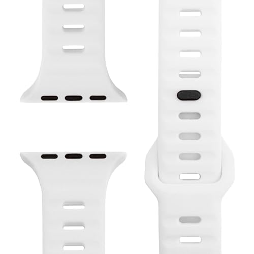 NALIA Motion Silikon Armband kompatibel mit Apple Watch Armband iWatch Series Ultra/SE 10 9 8 7 6 5 4 3 2 1, 42/44/45/46/49mm, Ersatzarmband Sportarmband Steck-Pin Verschluss, Farbe:Eisweiss NALIA Motion Silikon Armband kompatibel mit Apple Watch Armband iWatch Series Ultra/SE 10 9 8 7 6 5 4 3 2 1, 42/44/45/46/49mm, Ersatzarmband Sportarmband Steck-Pin Verschluss, Farbe:Eisweiss von NALIA