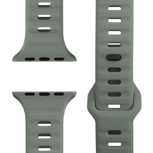 NALIA Motion Silikon Armband kompatibel mit Apple Watch Armband iWatch Series Ultra/SE 10 9 8 7 6 5 4 3 2 1, 42/44/45/46/49mm, Ersatzarmband Sportarmband Steck-Pin Verschluss, Farbe:Graphitgrau NALIA Motion Silikon Armband kompatibel mit Apple Watch Armband iWatch Series Ultra/SE 10 9 8 7 6 5 4 3 2 1, 42/44/45/46/49mm, Ersatzarmband Sportarmband Steck-Pin Verschluss, Farbe:Graphitgrau von NALIA
