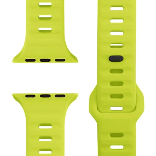 NALIA Motion Silikon Armband kompatibel mit Apple Watch Armband iWatch Series Ultra/SE 10 9 8 7 6 5 4 3 2 1, 42/44/45/46/49mm, Ersatzarmband Sportarmband Steck-Pin Verschluss, Farbe:Neon Gelb NALIA Motion Silikon Armband kompatibel mit Apple Watch Armband iWatch Series Ultra/SE 10 9 8 7 6 5 4 3 2 1, 42/44/45/46/49mm, Ersatzarmband Sportarmband Steck-Pin Verschluss, Farbe:Neon Gelb von NALIA