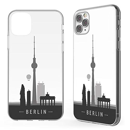 NALIA Motiv Hülle kompatibel mit iPhone 11 Pro, Design Case Silikon Schutzhülle Cover Handy-Tasche Dünn, Ultra Slim Bumper Muster Handyhülle Soft Backcover Phone Schutz, Motiv:Berlin Skyline von NALIA