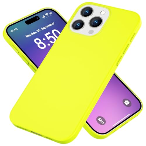 NALIA Neon Case kompatibel mit iPhone 16 Pro Max Hülle, Bunte Silikonhülle Intensive Farbe, rutschfest Samtig Weich Gummiert, Dünne Silikon Schutzhülle Soft-Cover Handyhülle Leicht, Farbe:Gelb NALIA Neon Case kompatibel mit iPhone 16 Pro Max Hülle, Bunte Silikonhülle Intensive Farbe, rutschfest Samtig Weich Gummiert, Dünne Silikon Schutzhülle Soft-Cover Handyhülle Leicht, Farbe:Gelb von NALIA