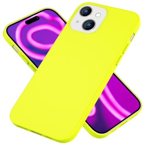 NALIA Neon Cover kompatibel mit iPhone 15 Hülle, Bunte Silikonhülle Intensive Farbe, Samtig Weich Gummiert rutschfest Stoßfest, Dünne Handyhülle Schutzhülle Soft Case Backcover Bumper, Farbe:Gelb NALIA Neon Cover kompatibel mit iPhone 15 Hülle, Bunte Silikonhülle Intensive Farbe, Samtig Weich Gummiert rutschfest Stoßfest, Dünne Handyhülle Schutzhülle Soft Case Backcover Bumper, Farbe:Gelb von NALIA