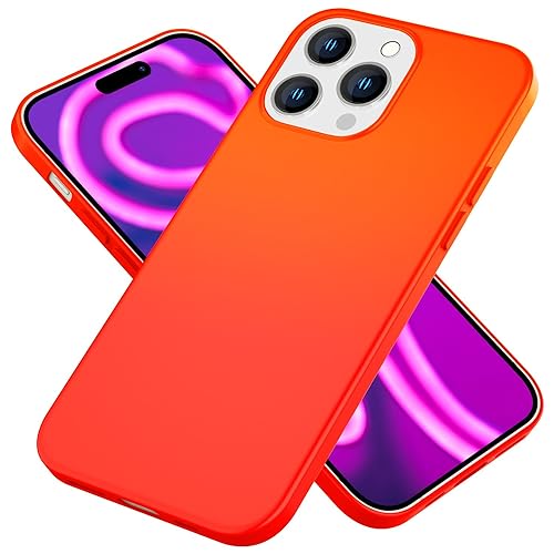 NALIA Neon Cover kompatibel mit iPhone 15 Pro Hülle, Bunte Silikonhülle Intensive Farbe, Samtig Weich Gummiert rutschfest Stoßfest Dünn Handyhülle Schutzhülle Soft Case Backcover Bumper, Farbe:Orange NALIA Neon Cover kompatibel mit iPhone 15 Pro Hülle, Bunte Silikonhülle Intensive Farbe, Samtig Weich Gummiert rutschfest Stoßfest Dünn Handyhülle Schutzhülle Soft Case Backcover Bumper, Farbe:Orange von NALIA