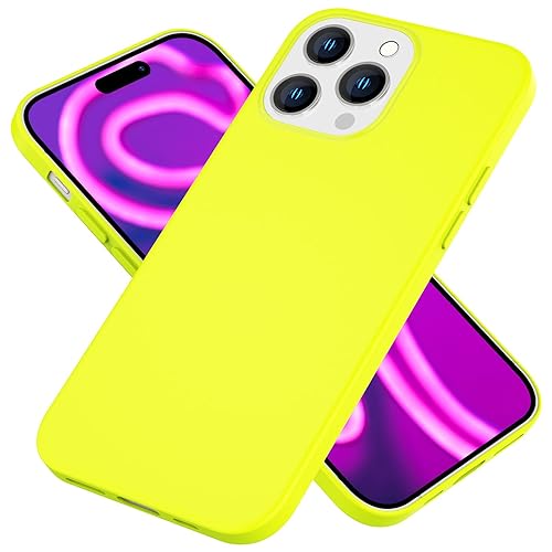 NALIA Neon Cover kompatibel mit iPhone 15 Pro Max Hülle, Bunte Silikonhülle Intensive Farbe, Samtig Weich Gummiert rutschfest Stoßfest Dünn Handyhülle Schutzhülle Soft Case Backcover, Farbe:Gelb NALIA Neon Cover kompatibel mit iPhone 15 Pro Max Hülle, Bunte Silikonhülle Intensive Farbe, Samtig Weich Gummiert rutschfest Stoßfest Dünn Handyhülle Schutzhülle Soft Case Backcover, Farbe:Gelb von NALIA