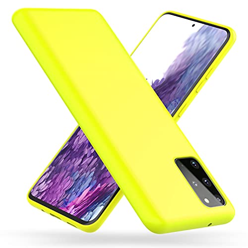 NALIA Neon Handyhülle kompatibel mit Samsung Galaxy S20 Plus Hülle, Ultra-Slim Silikon Soft Case Phone Cover Stoßfest Dünn, Weiche Gummi Schutzhülle Handy-Tasche Backcover Bumper Etui, Farbe:Gelb von NALIA