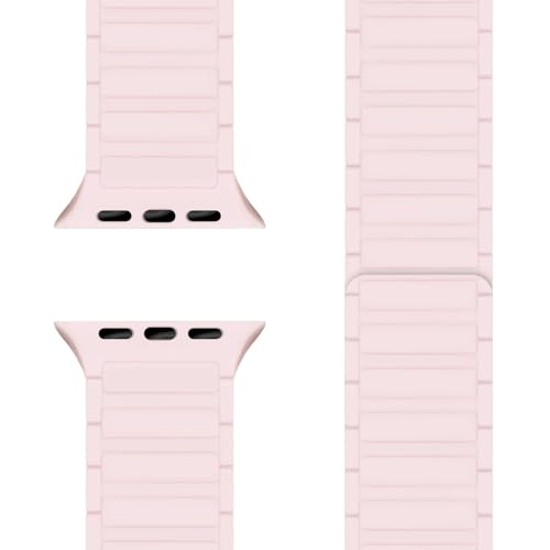 NALIA Nexus Magnet Armband kompatibel mit Apple Watch Armband Series SE/iWatch 10 9 8 7 6 5 4 3 2 1, 38/40/41/42mm, Silikon Loop mit Rillendesign, Sportarmband Magnetisch, Farbe:Zartrosa NALIA Nexus Magnet Armband kompatibel mit Apple Watch Armband Series SE/iWatch 10 9 8 7 6 5 4 3 2 1, 38/40/41/42mm, Silikon Loop mit Rillendesign, Sportarmband Magnetisch, Farbe:Zartrosa von NALIA