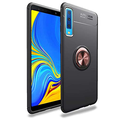 NALIA Ring Hülle kompatibel mit Samsung Galaxy A7 2018, Schutzhülle Cover magnetische Silikon Handyhülle für KFZ-Halterung 360-Grad Finger-Halter, Case Ständer Slim Etui Bumper, Farbe:Rose Gold NALIA Ring Hülle kompatibel mit Samsung Galaxy A7 2018, Schutzhülle Cover magnetische Silikon Handyhülle für KFZ-Halterung 360-Grad Finger-Halter, Case Ständer Slim Etui Bumper, Farbe:Rose Gold von NALIA