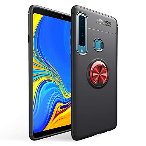 NALIA Ring Hülle kompatibel mit Samsung Galaxy A9 2018, Schutzhülle Cover Magnetische Silikon Handyhülle für KFZ-Halterung 360-Grad Finger-Halter Case Ständer Slim Etui Bumper, Farbe:Schwarz Rot NALIA Ring Hülle kompatibel mit Samsung Galaxy A9 2018, Schutzhülle Cover Magnetische Silikon Handyhülle für KFZ-Halterung 360-Grad Finger-Halter Case Ständer Slim Etui Bumper, Farbe:Schwarz Rot von NALIA