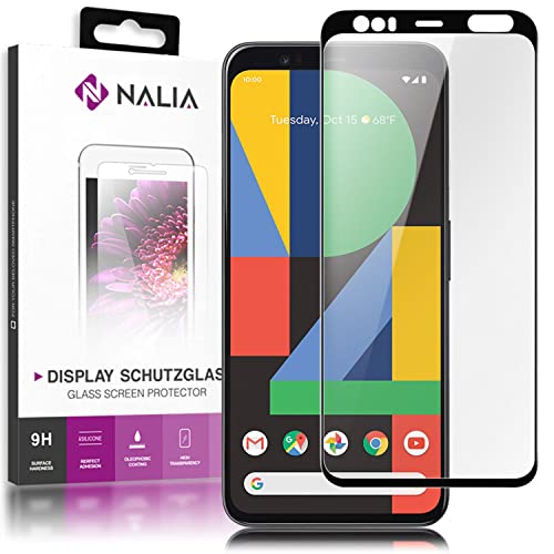 NALIA Schutzglas kompatibel mit Google Pixel 4 Glas, 9H Full-Cover Screen Display Schutz, Handy Schutzfolie Bildschirm-Abdeckung Schutz-Film Protector Tempered Glass Case Klar - Transparent Schwarz NALIA Schutzglas kompatibel mit Google Pixel 4 Glas, 9H Full-Cover Screen Display Schutz, Handy Schutzfolie Bildschirm-Abdeckung Schutz-Film Protector Tempered Glass Case Klar - Transparent Schwarz von NALIA